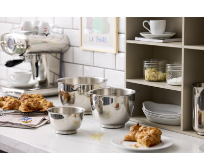 Rosti Skåle 3 dele 1,5, 2 og 3 L i stål, Margrethe