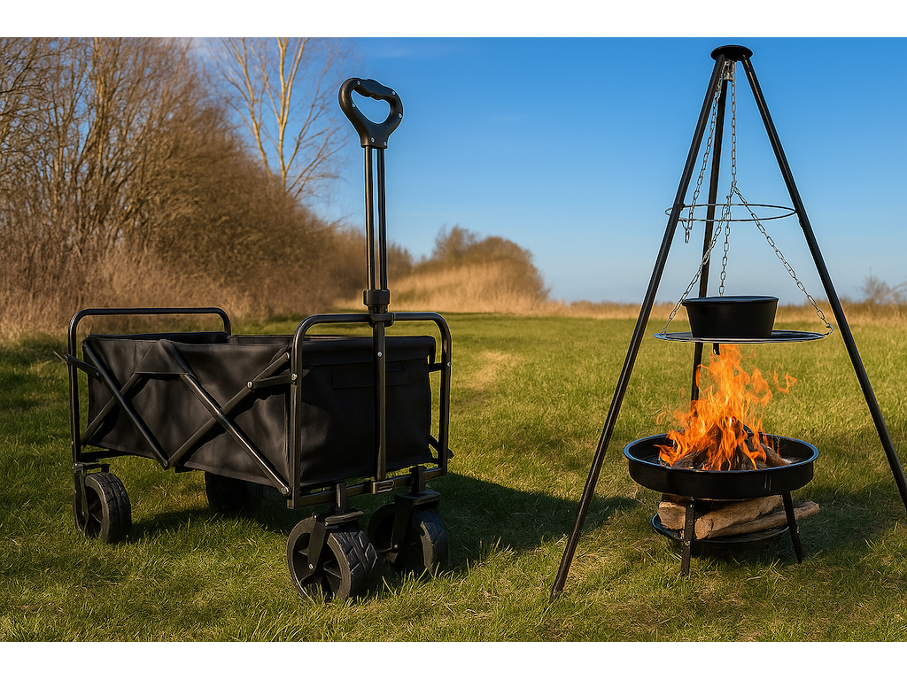 Trækvogn og Tripod inkl. Jerngryde