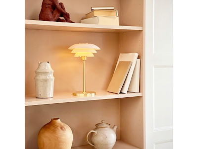 DL20 LED Opal/messing bordlampe