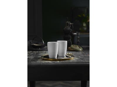 Pillivuyt Termokrus 2 stk 25 cl dia. 8 cm højde 12 cm i hvid, Plissé
