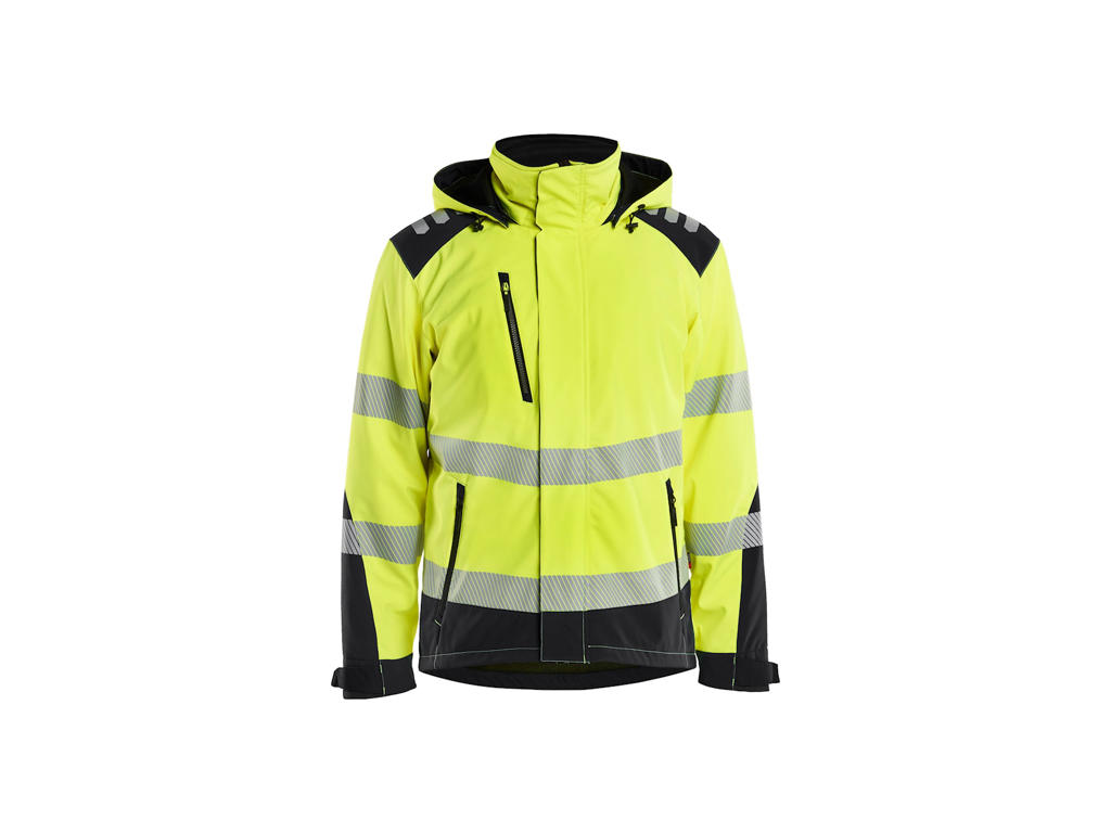 BLÅKLÄDER HIGH VIS LETFORET VINTER SOFTSHELLJAKKE