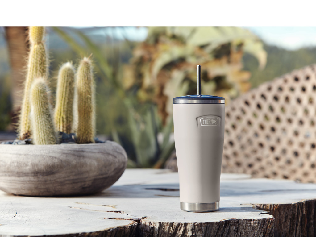 Thermos Termokrus m. sugerør 0,7 L i sand