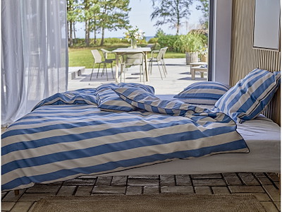 2 stk.Södahl Sengetøj, Ray 140x220 cm Ocean Blue