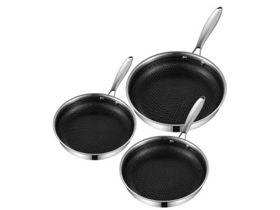 Pande-sæt Med 3 stk. Stegepander  ø20, ø24, ø28cm