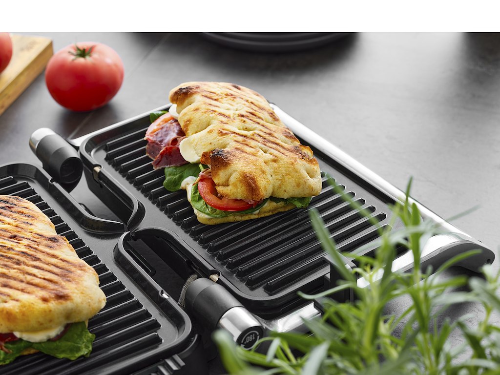 Nordic Sense Paninigrill 2000 watt 180 grader åbning - aftagelige plader