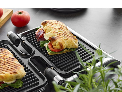 Nordic Sense Paninigrill 2000 watt 180 grader åbning - aftagelige plader