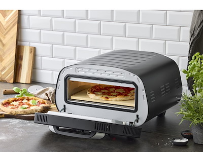 Nordic Sense pizzaovn elektrisk 2200 watt sort/sølv