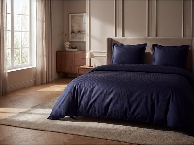 2 Stk.Södahl Sengetøj, Suite One 140X200 Cm Navy Blue