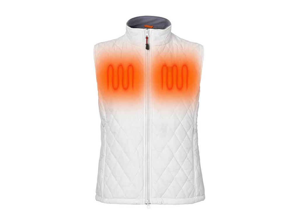 Nordic Heat varmevest i hvid quilt - Dame 