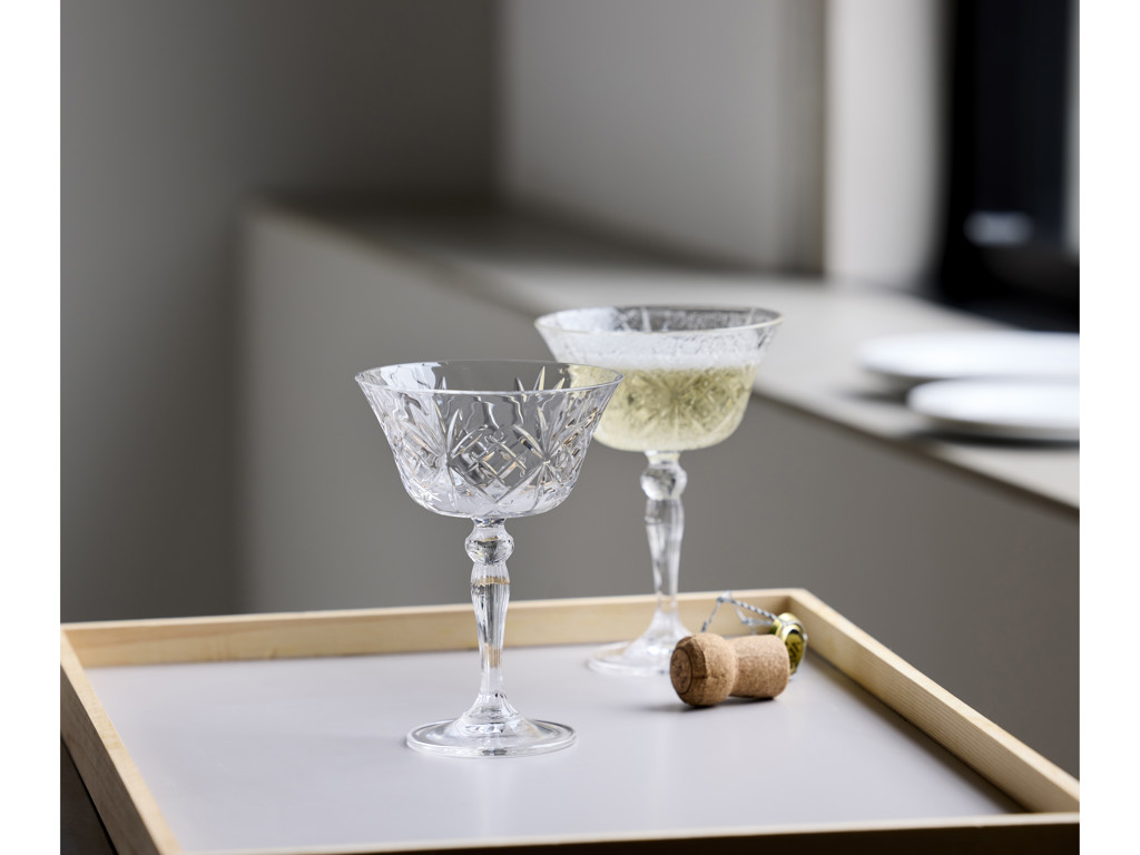 Lyngby Glas Champagneskål 26 cl 4 stk, Melodia