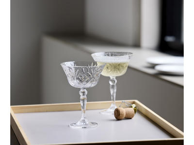 Lyngby Glas Champagneskål 26 cl 4 stk, Melodia