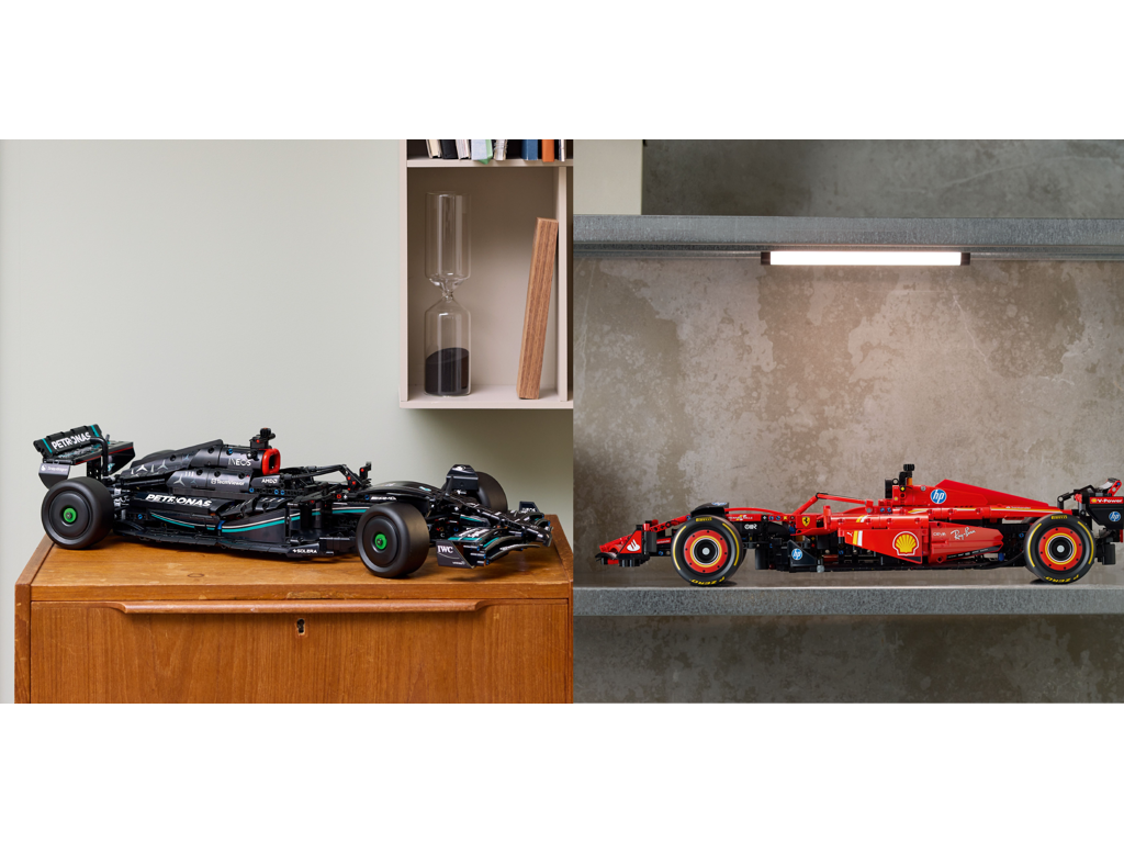Vælg imellem Lego Ferrari Eller Mercedes-AMG F1 Racer