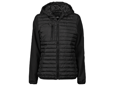HOODED CROSSOVER JACKET, DAME