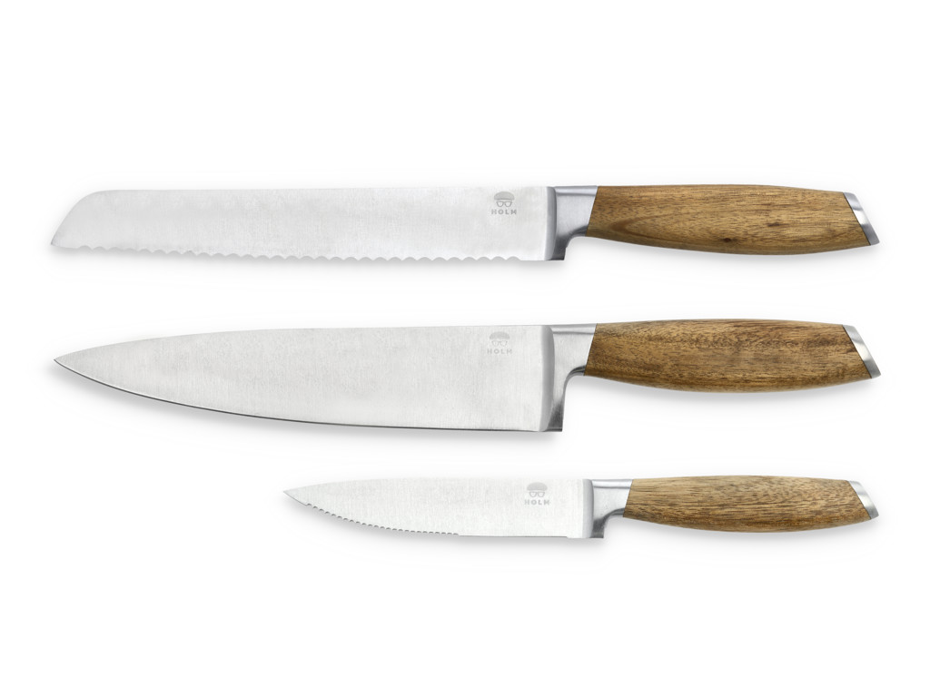 HOLM Knivsæt 3 dele i FSC certificeret akacietræ