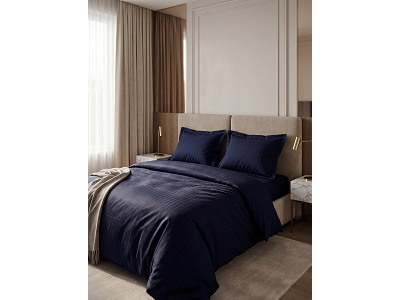 Vælg Imellem 2 stk.Södahl Sengetøj, Suite One 140x220  eller 140 x 220 cm Navy Blue