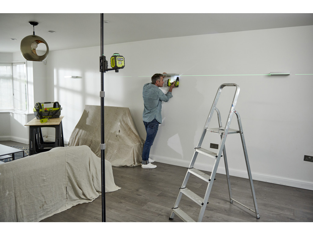 Ryobi Sæt - 360˚ grøn linjelaser