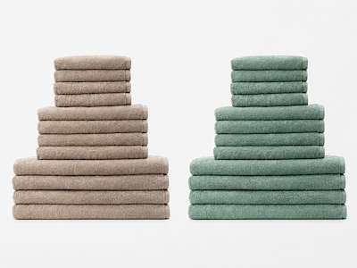 Georg Jensen Damask Håndklædepakke 3XL - Taupe / Green