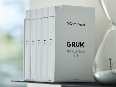 Piet Hein Gruk Bogkasse M. 5 Bøger