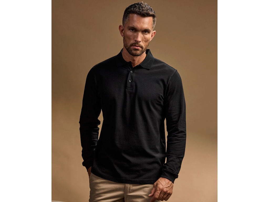 TEE JAYS LUXURY STRETCH LONG SLEEVE POLO - HERRE
