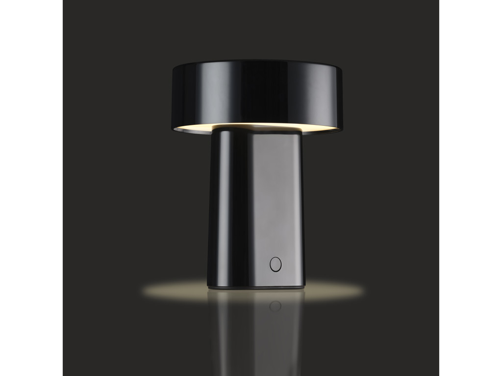 Zone LED Lampe 18 cm i black, genopladelig med USB-C kabel, Oblong