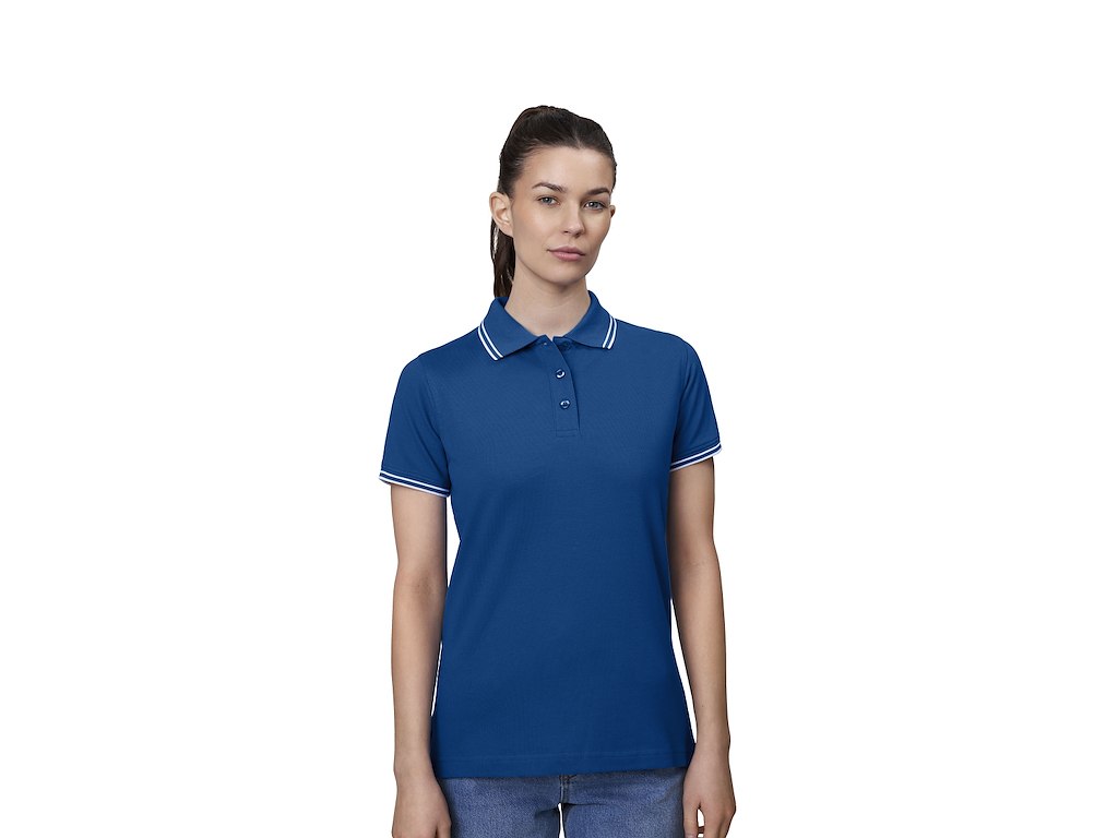 STRETCH CONTRAST POLOSHIRT, DAME